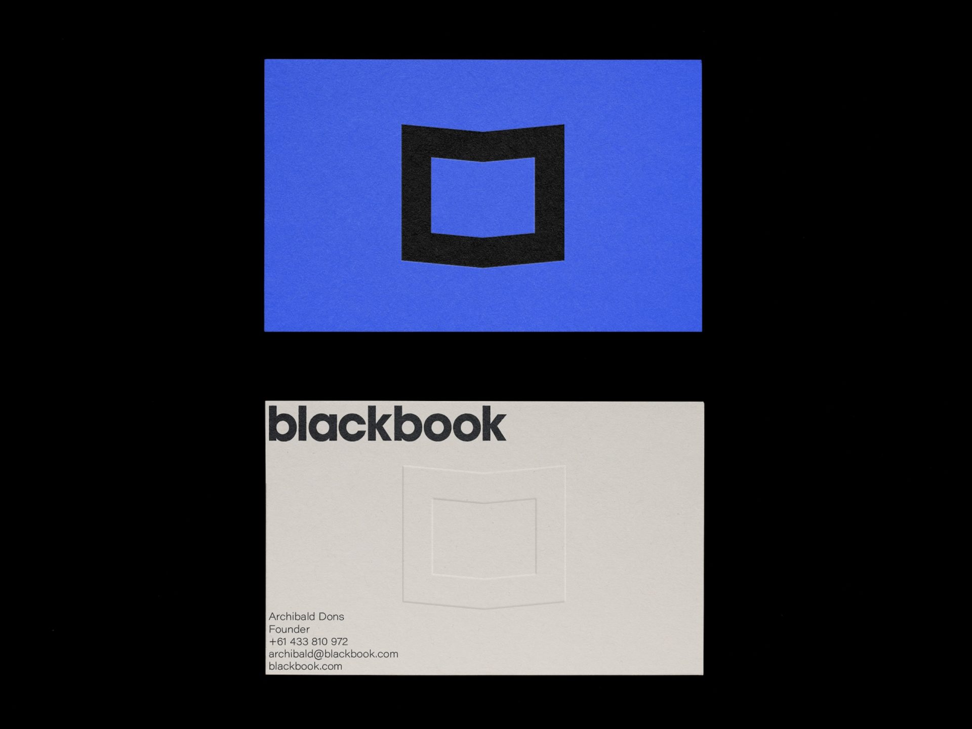 Embossed Business Card Mockup square